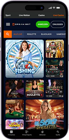 Dreambet Live Casino mit Roulette und Live Spielen