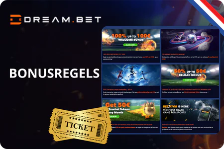 DreamBet Overzicht van sportbonussen cashback en free bet tokens op een rij